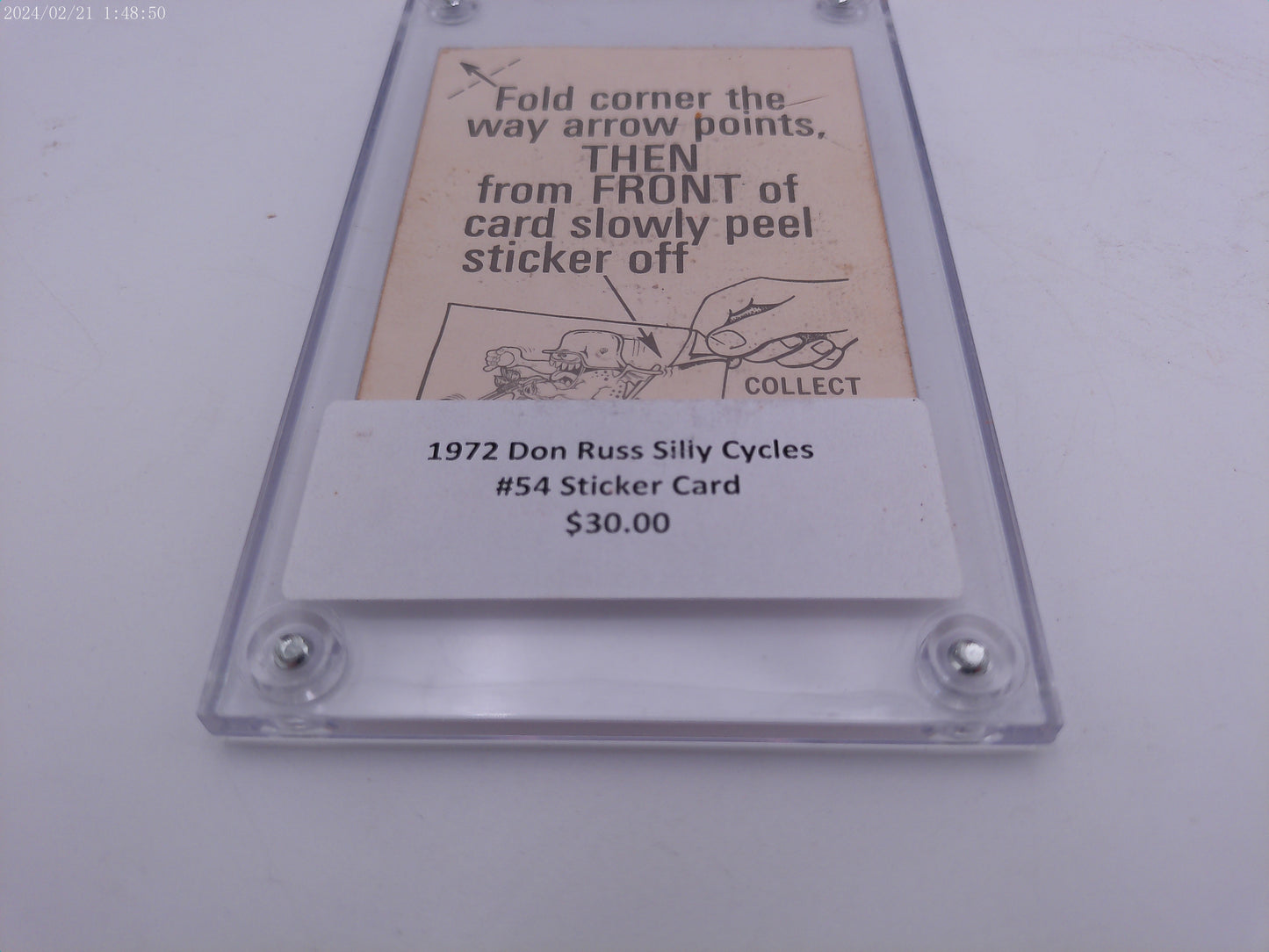 Odd Rods Silly Cycles #54 Authenticated Trading Card 1972