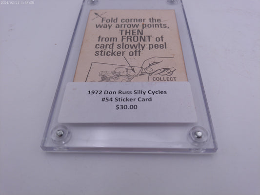 Odd Rods Silly Cycles  #54 Authenticated Trading Card 1972