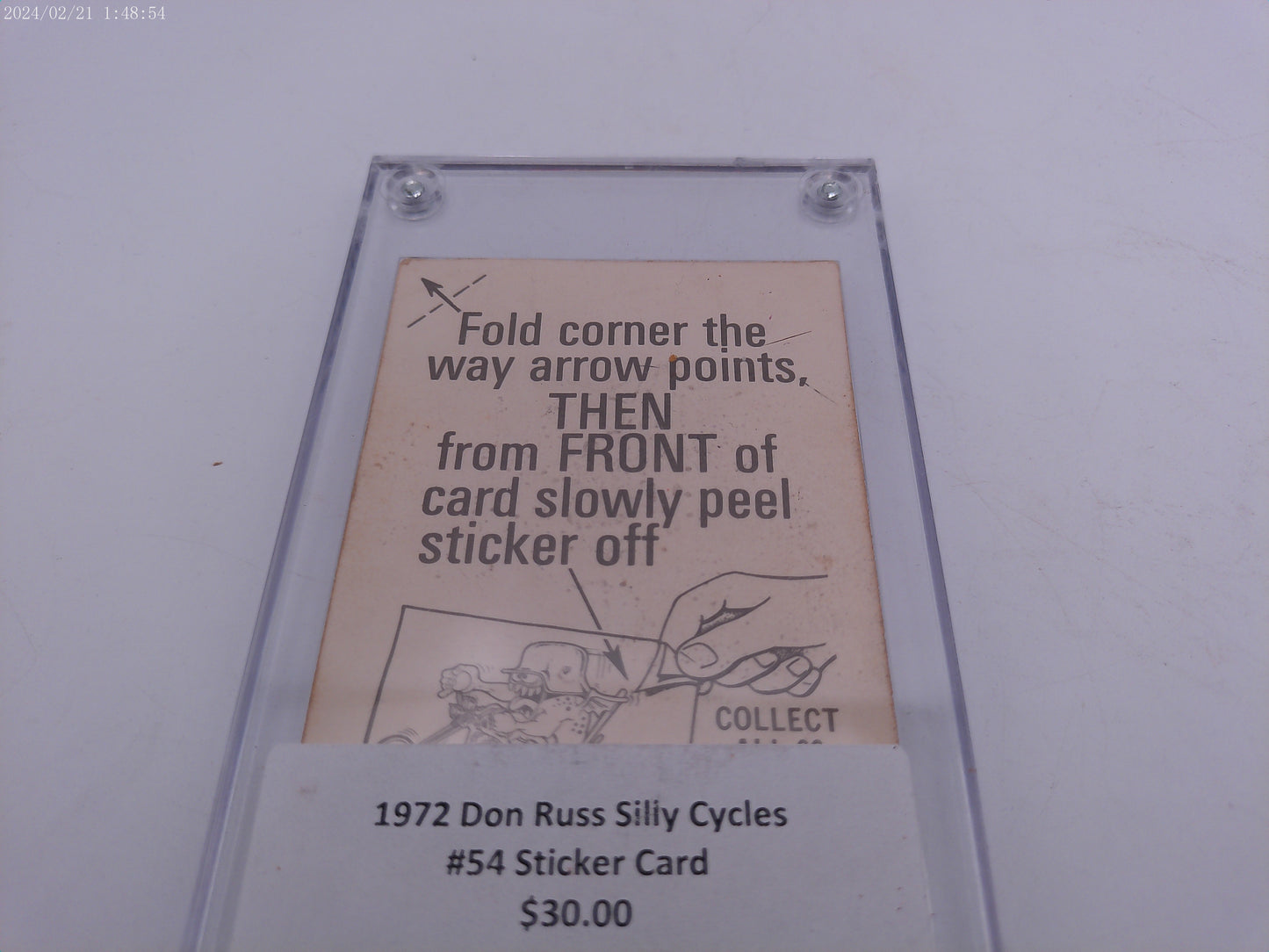 Odd Rods Silly Cycles #54 Authenticated Trading Card 1972