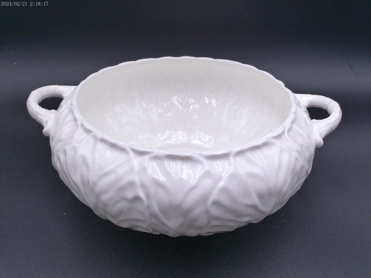Coalport Bone China Bowl Cabbage Leaf White Porcelain