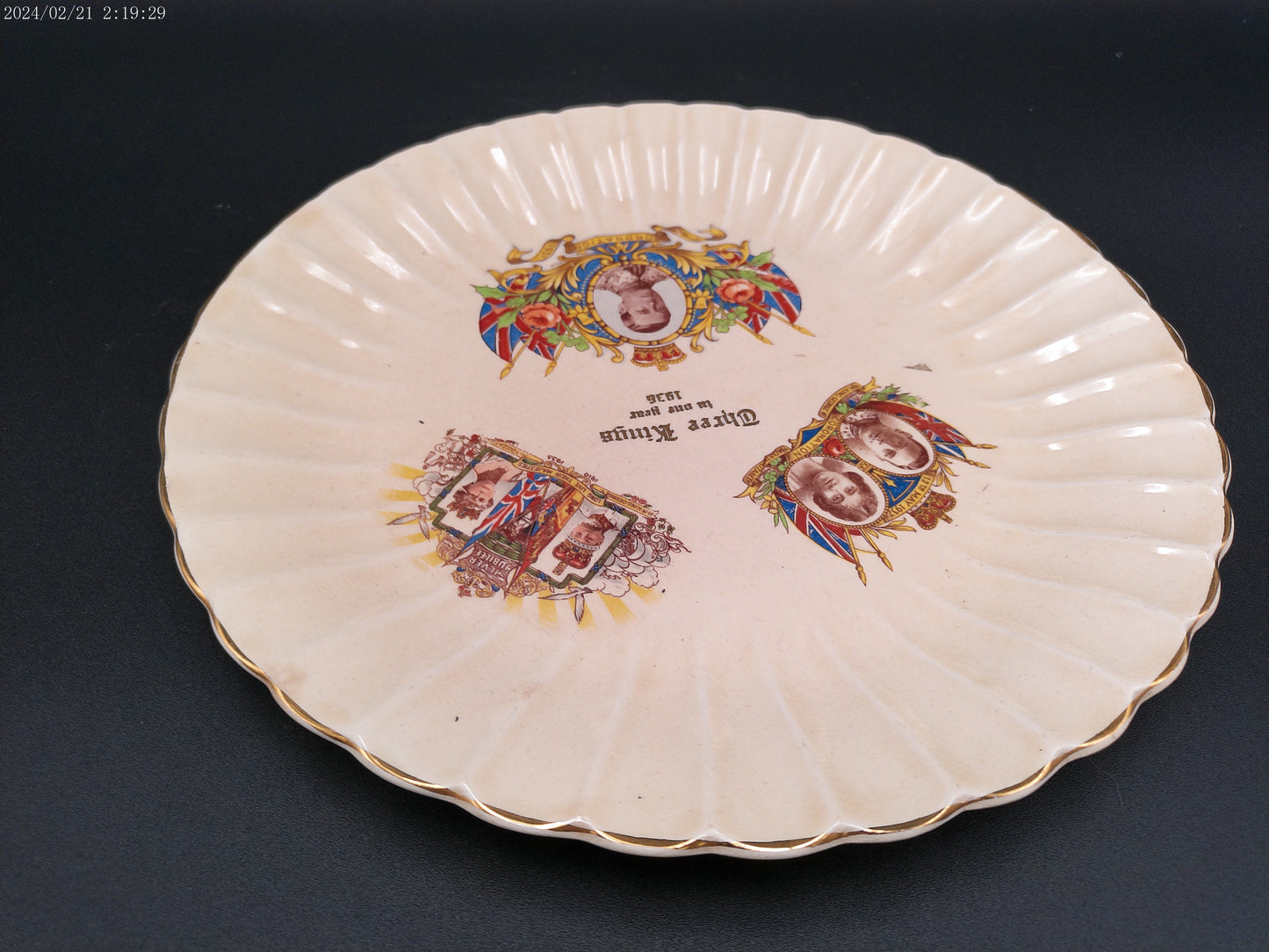 Sovereign Potters Canada coronation commemorative plate Three Kings 1936