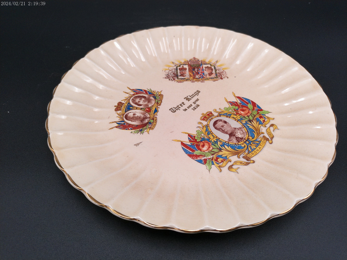 Sovereign Potters Canada coronation commemorative plate Three Kings 1936
