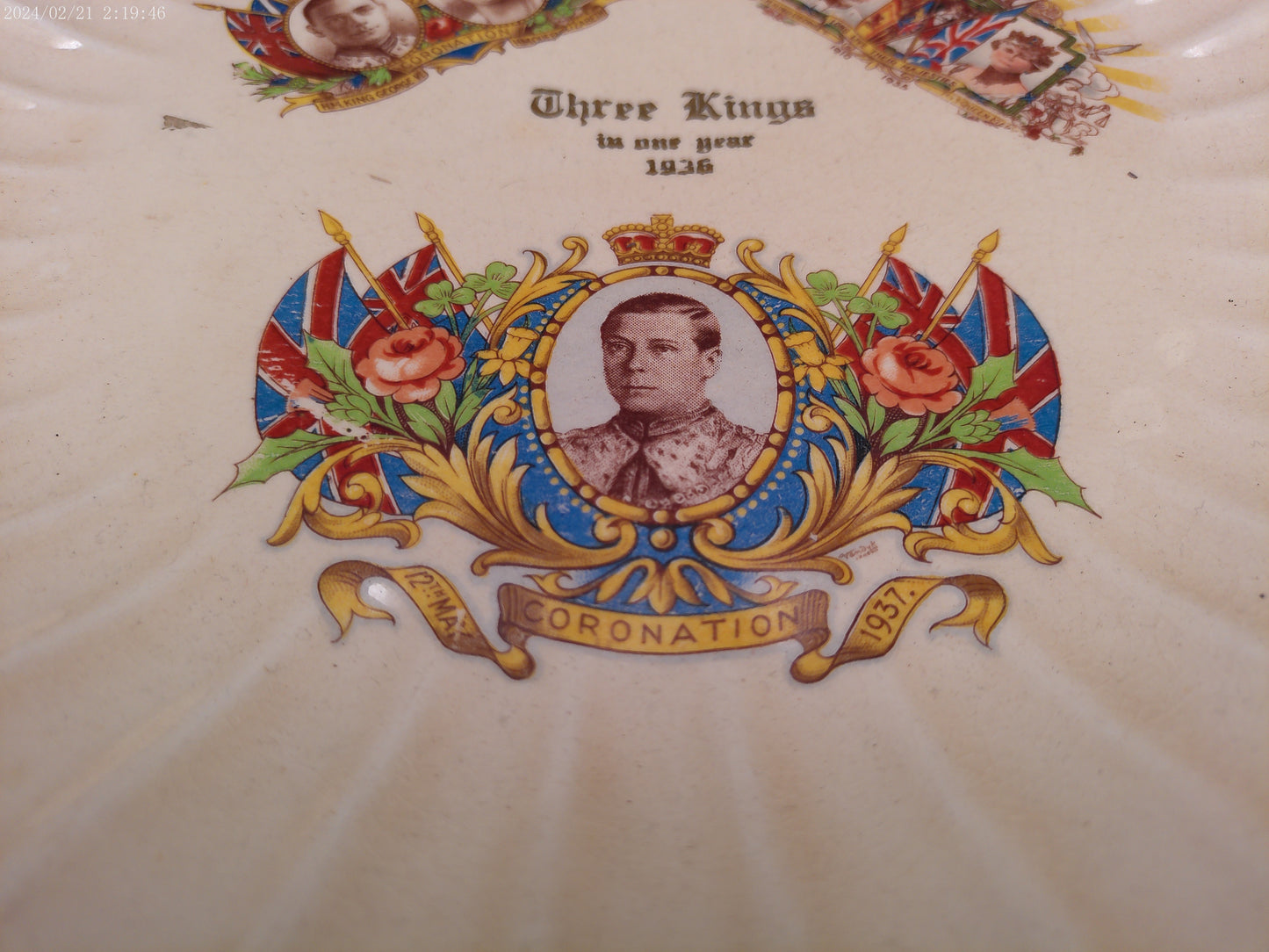 Sovereign Potters Canada coronation commemorative plate Three Kings 1936