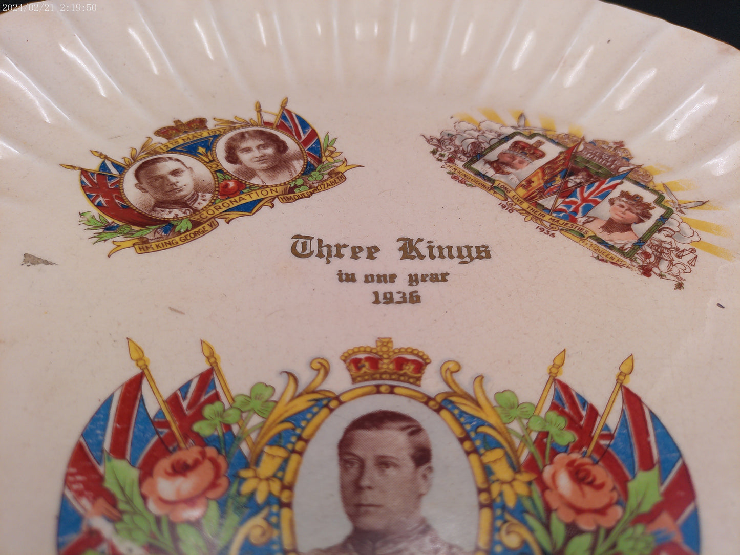 Sovereign Potters Canada coronation commemorative plate Three Kings 1936