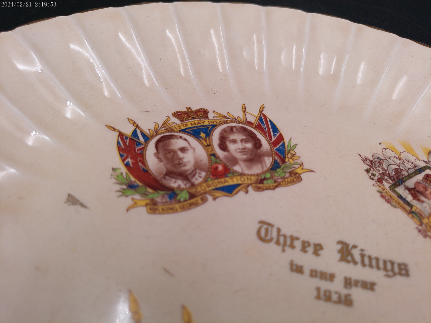 Sovereign Potters Canada coronation commemorative plate Three Kings 1936