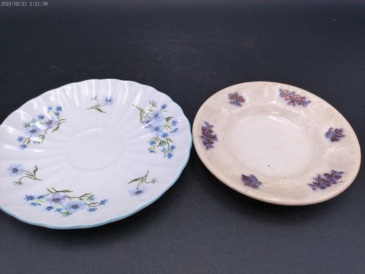 Shelley England Fine Bone China "Blue Rock" 13591 Saucer and another plate