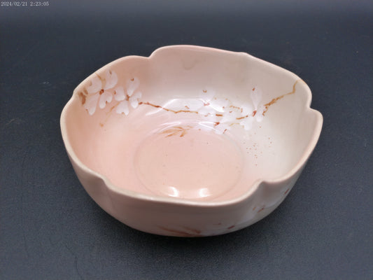 Sakura Blossom Handmade Ceramic Bowl Dish Vintage