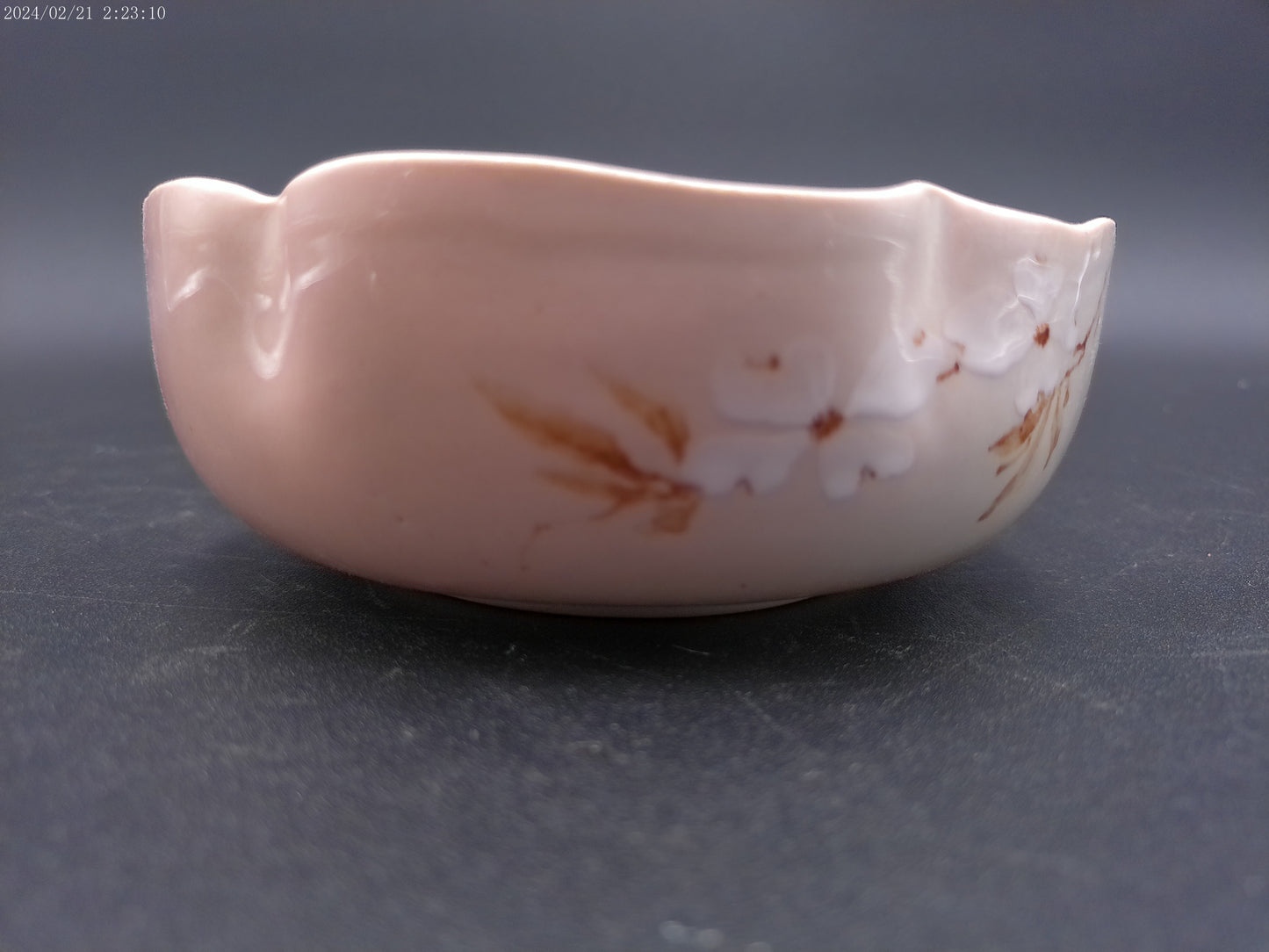 Sakura Blossom Handmade Ceramic Bowl Dish Vintage
