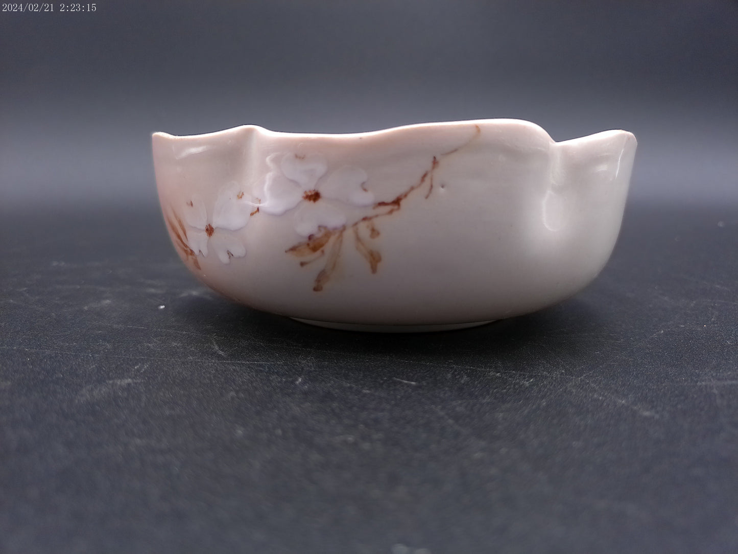 Sakura Blossom Handmade Ceramic Bowl Dish Vintage