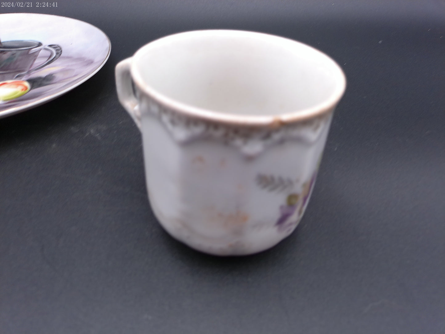 Handpainted ceramic plates 4 by Robin Mara and a Cup