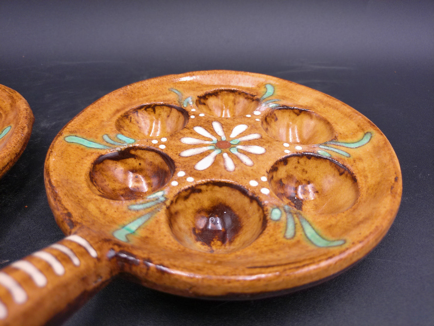 Bistro Stoneware Escargot serving dish baker Set of 2