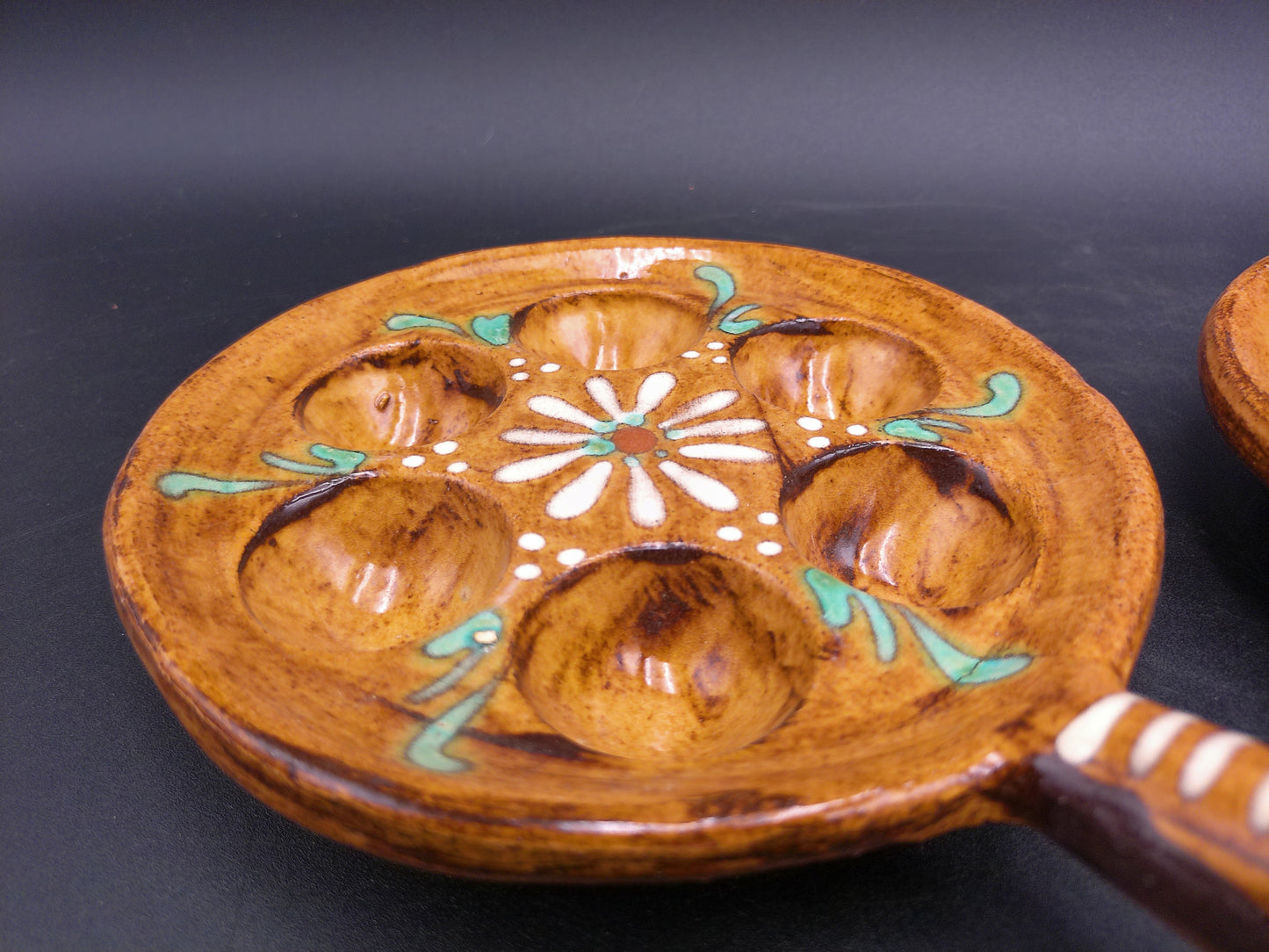 Bistro Stoneware Escargot serving dish baker Set of 2
