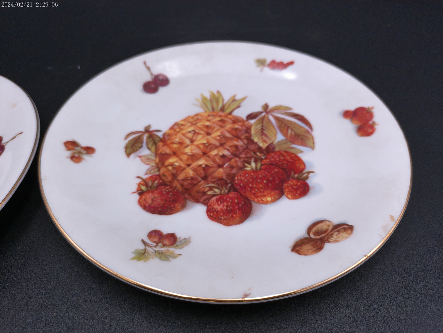 Mitterteich German Fruit Plates Lot of 2 Vintage