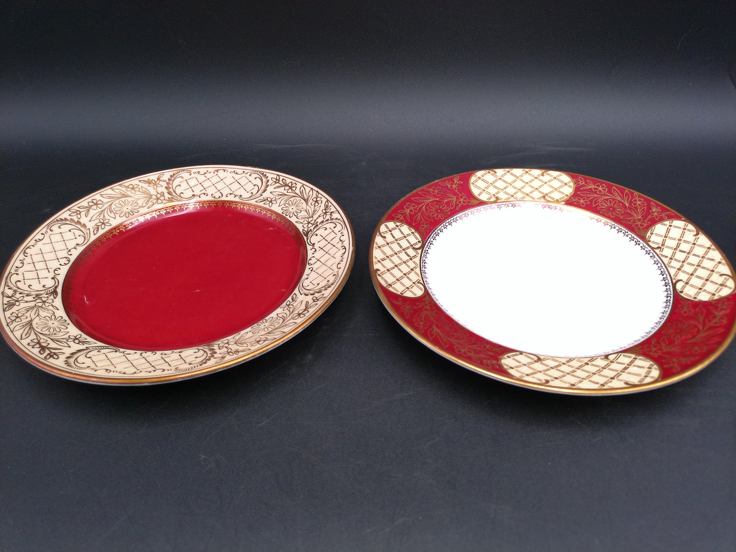 Schumann Dresden Gold Plated Rim Plates and one Mitton China Tiffanyn Co.