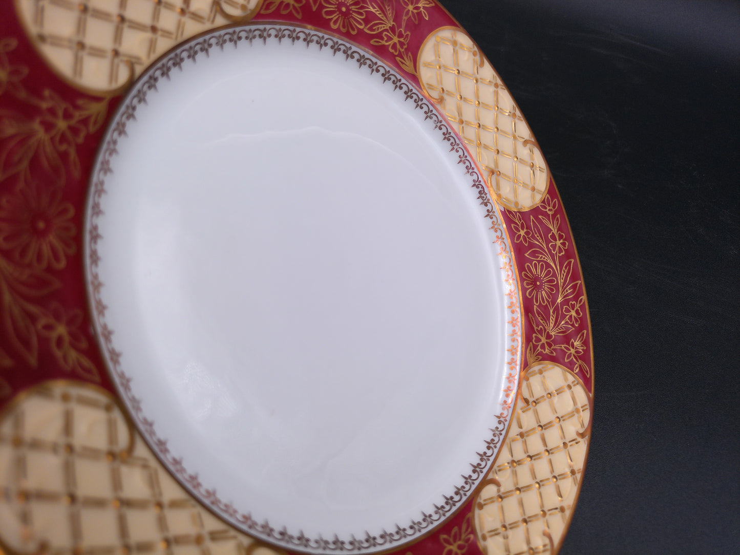 Schumann Dresden Gold Plated Rim Plates and one Mitton China Tiffanyn Co.