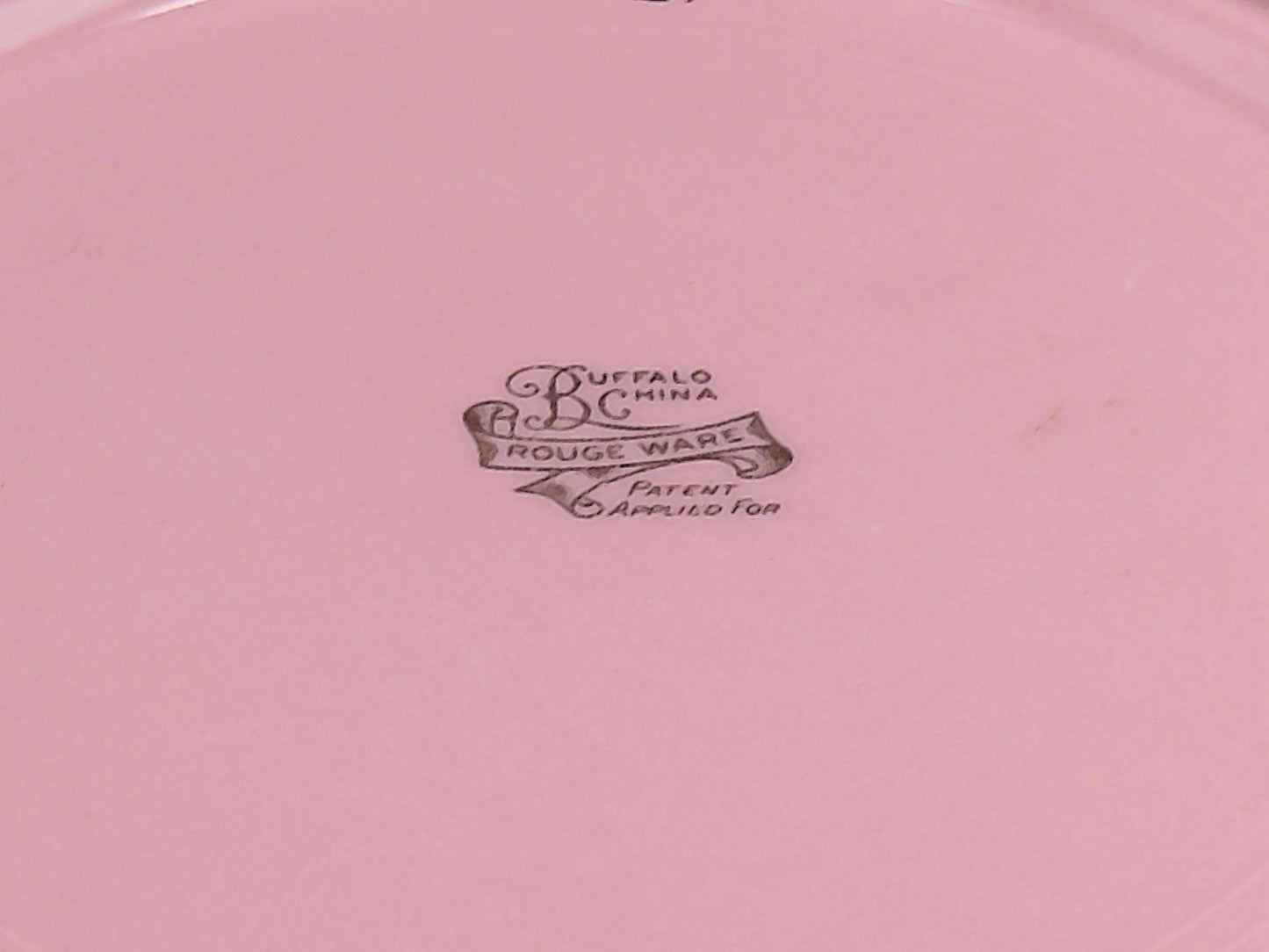 Plate Dish Buffalo China Rouge Ware Pink Color