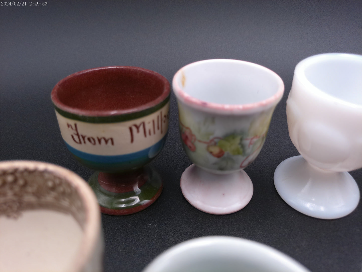 Collection of 10 Egg Cups including Royal Doulton Antique