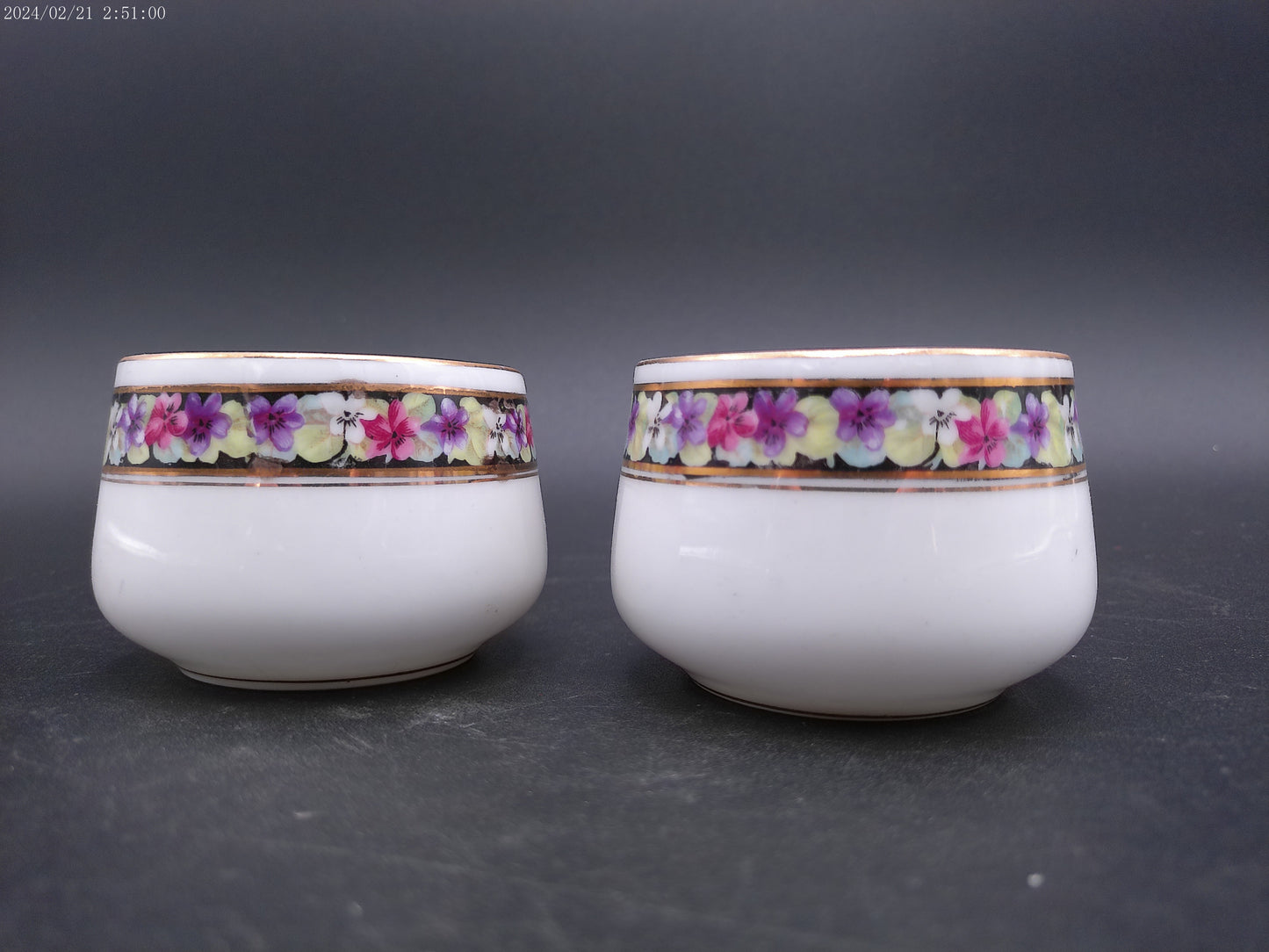Porcelain ASTA J.Z.Co Selb Germany White Floral Tee of coffe cups Vintage