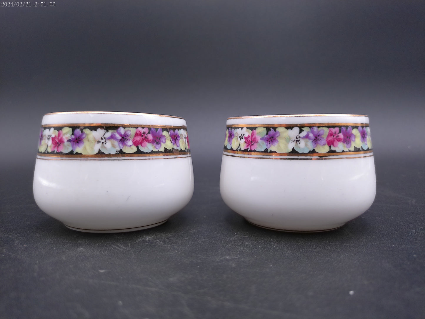 Porcelain ASTA J.Z.Co Selb Germany White Floral Tee of coffe cups Vintage