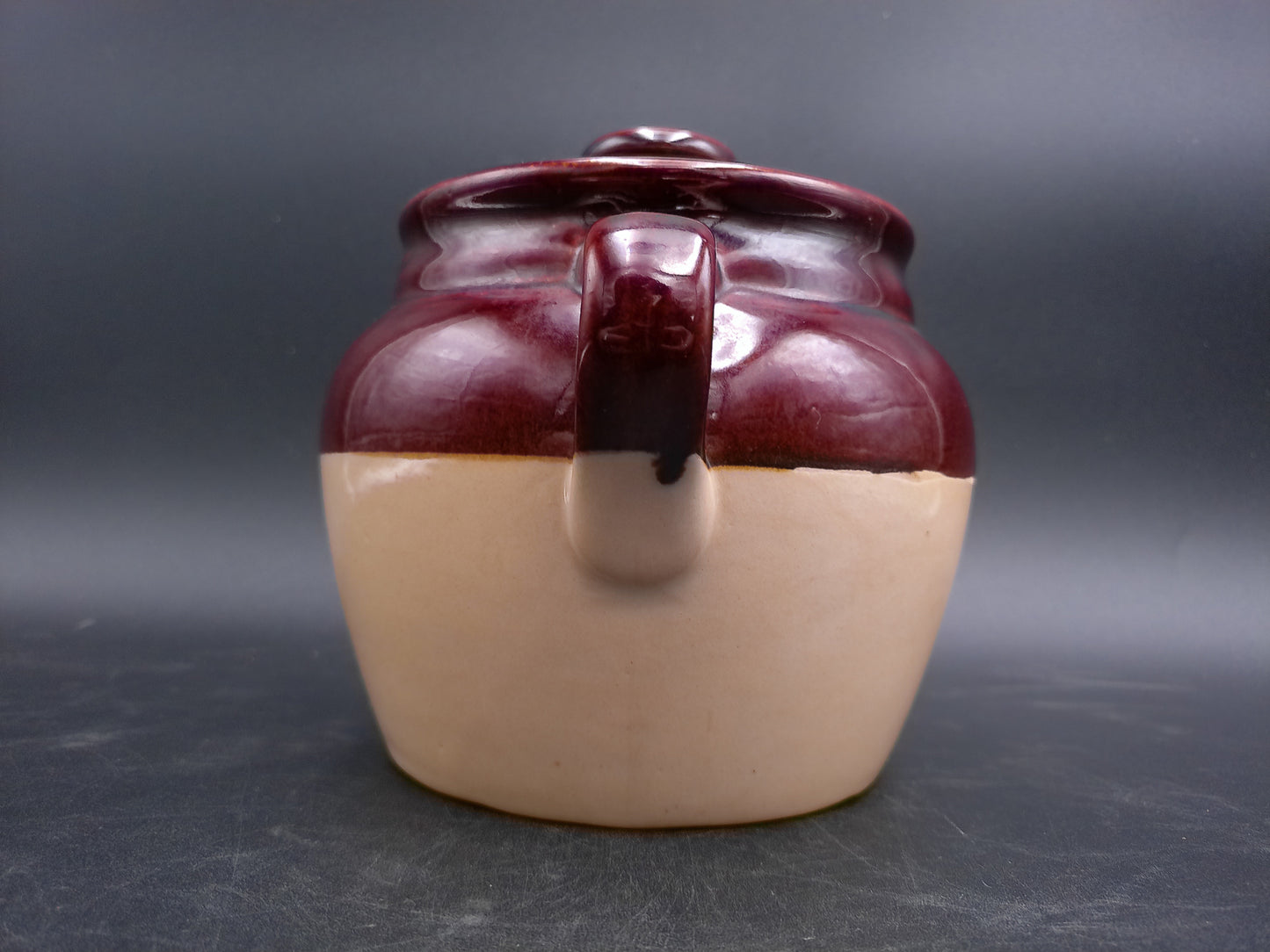 Boston Baked Beans Crock Jar - Stoneware Vintage