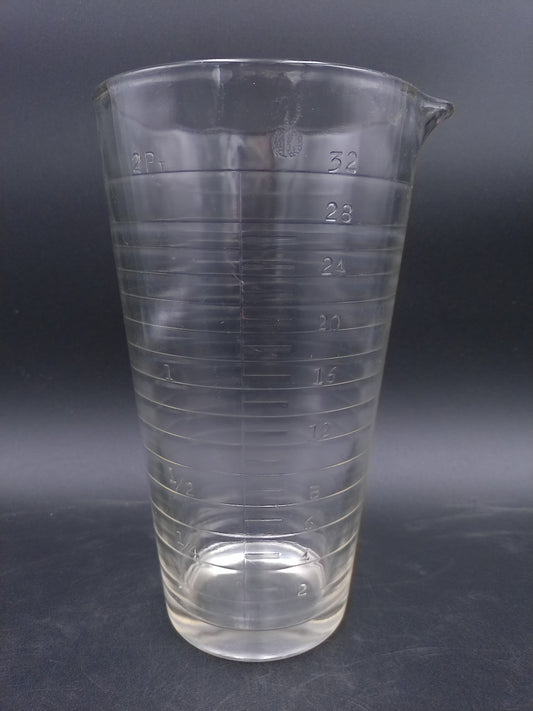 Beaker 32 Ounce Glass Measuring Cup Vintage Lab Glassware