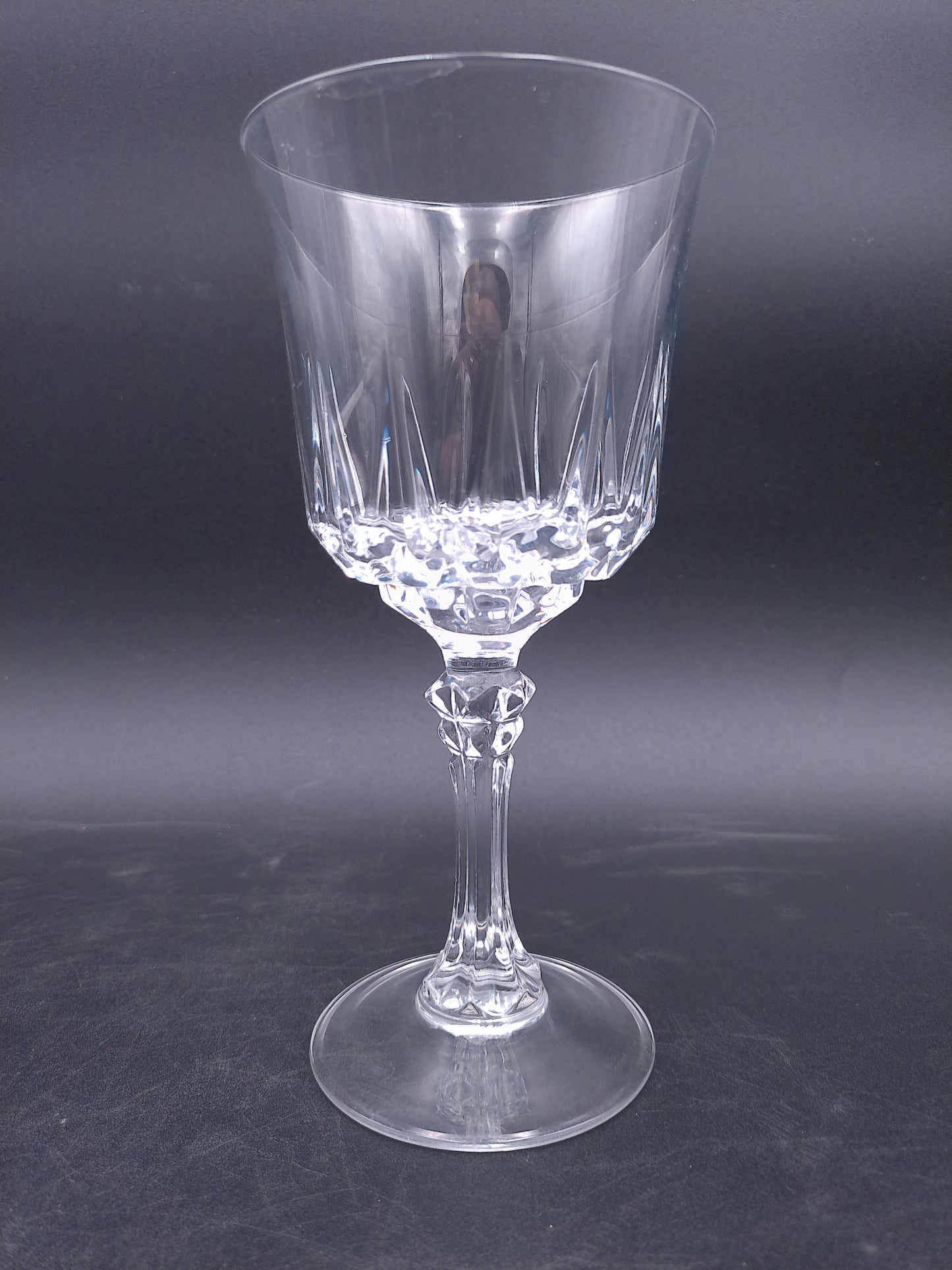 Water Goblet Wine Glass Crystal St. Germain Durand Vintage - Set of 2