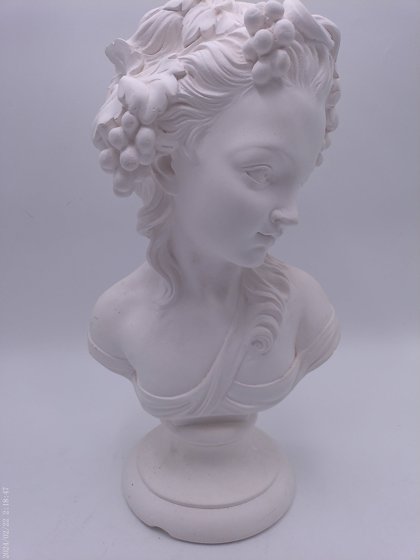 Ornaments Girl Art Sculpture Greek Figure Head Portrait Figurine Resin Vintage