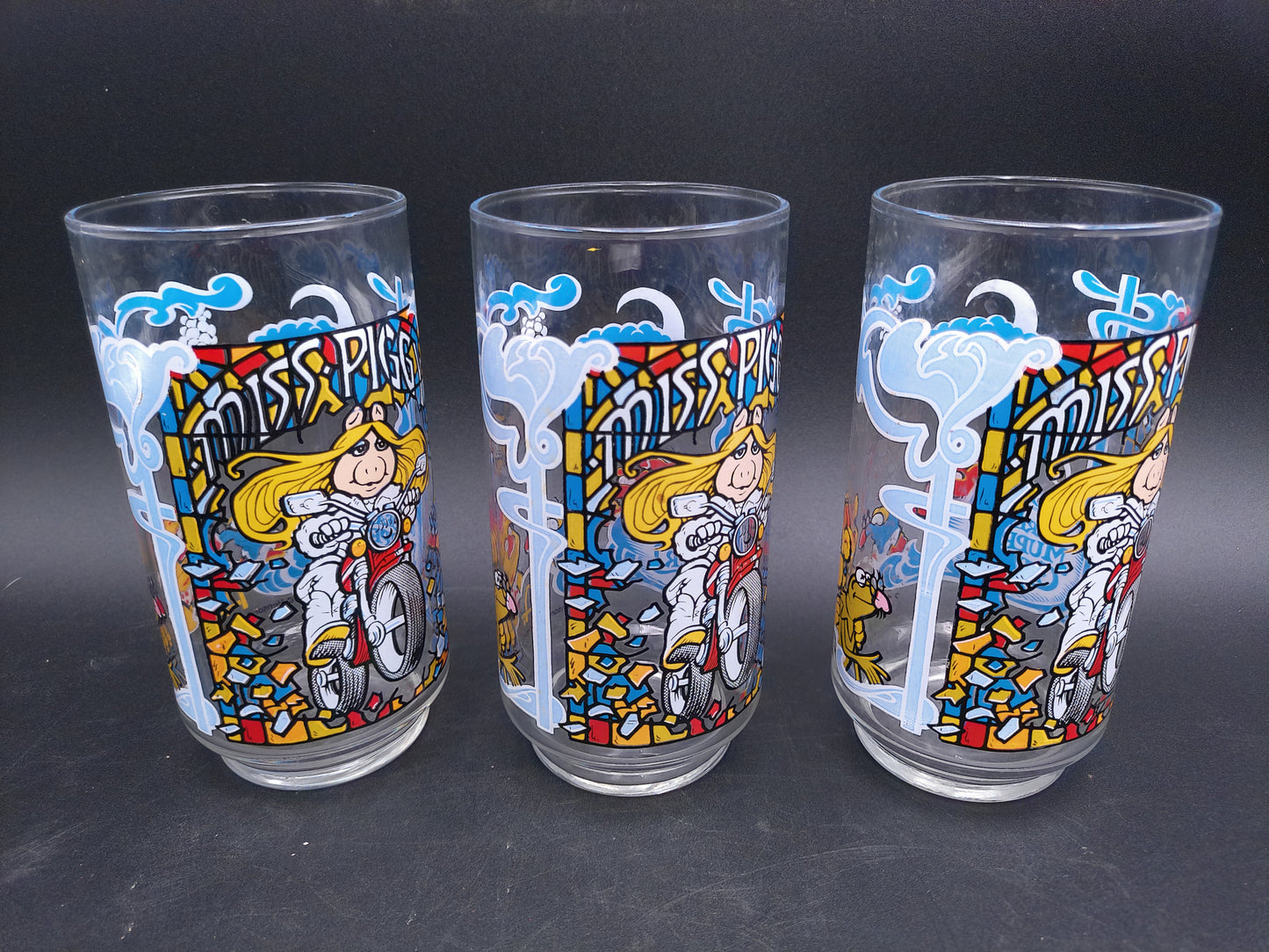Set of 3 Vintage 1981 Miss Piggy The Great Muppet Caper Collectors McDonald’s