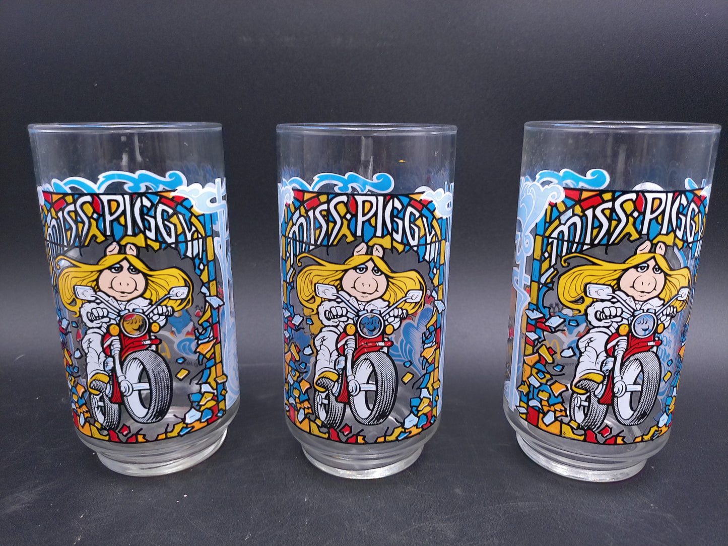 Set of 3 Vintage 1981 Miss Piggy The Great Muppet Caper Collectors McDonald’s