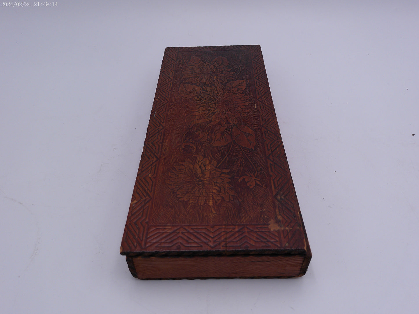 Wooden Jewelry Box Multipurpose Handcrafted with Floral Carvings Antique Finished