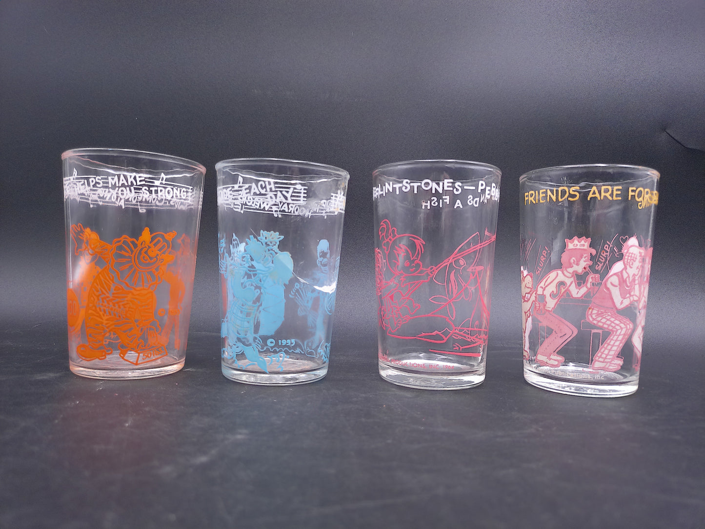 Welch's Glass Jars Flintstone Archie 1953 1955 1964 1973