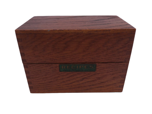 Vintage Wooden  Recipe Box