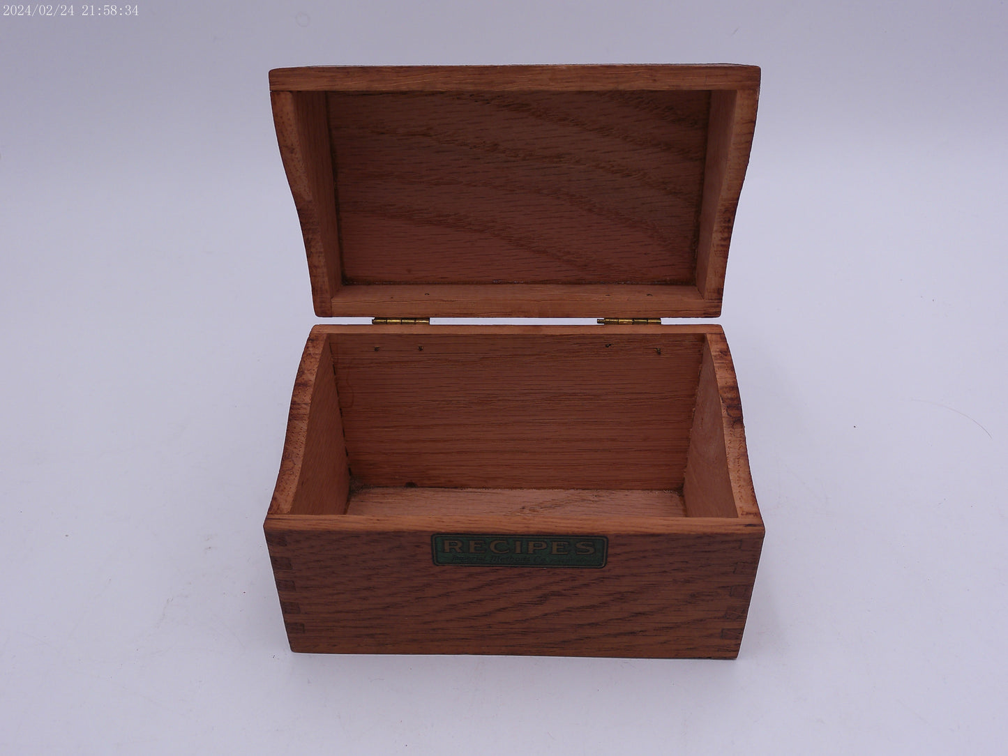 Vintage Wooden  Recipe Box