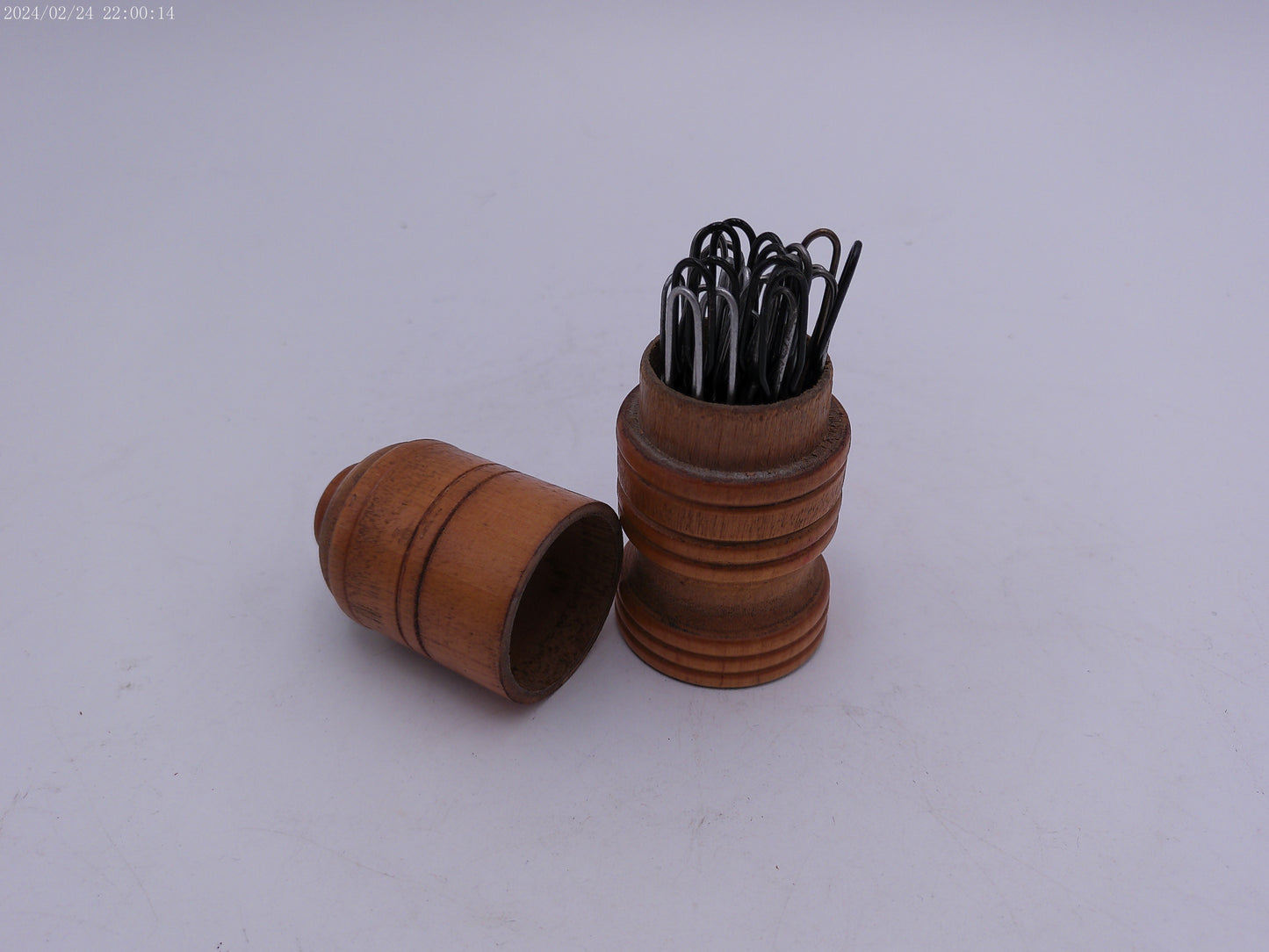 Wooden Round Container for Kitchen Prongs