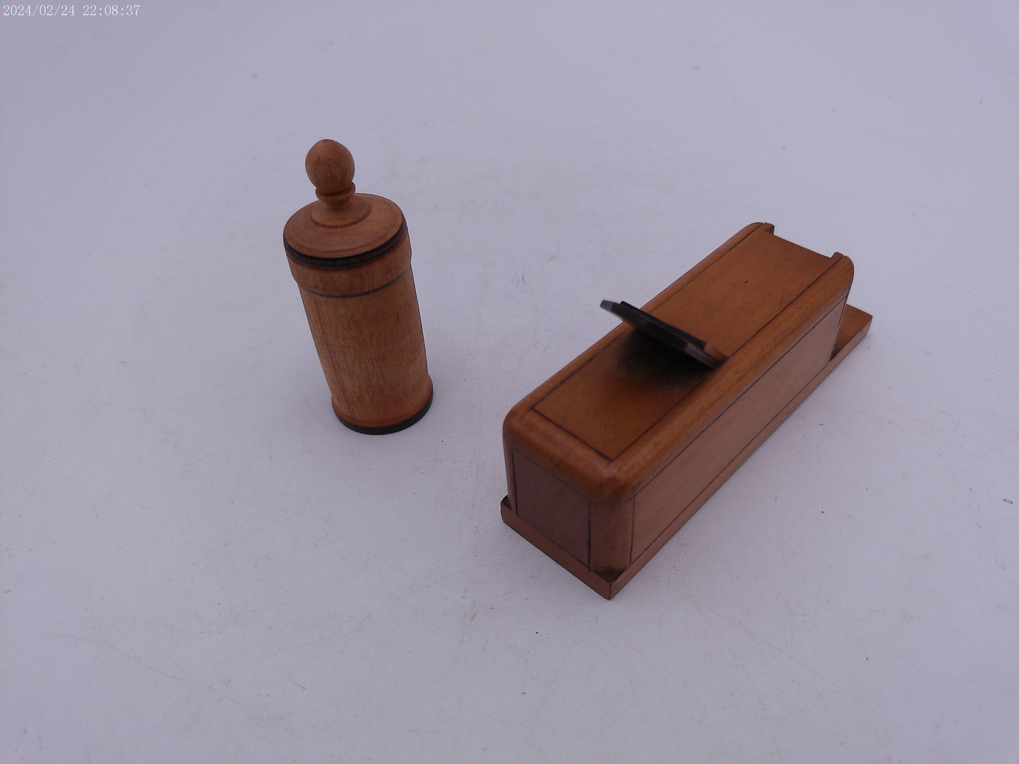 Vintage Planer and Round Wooden Container