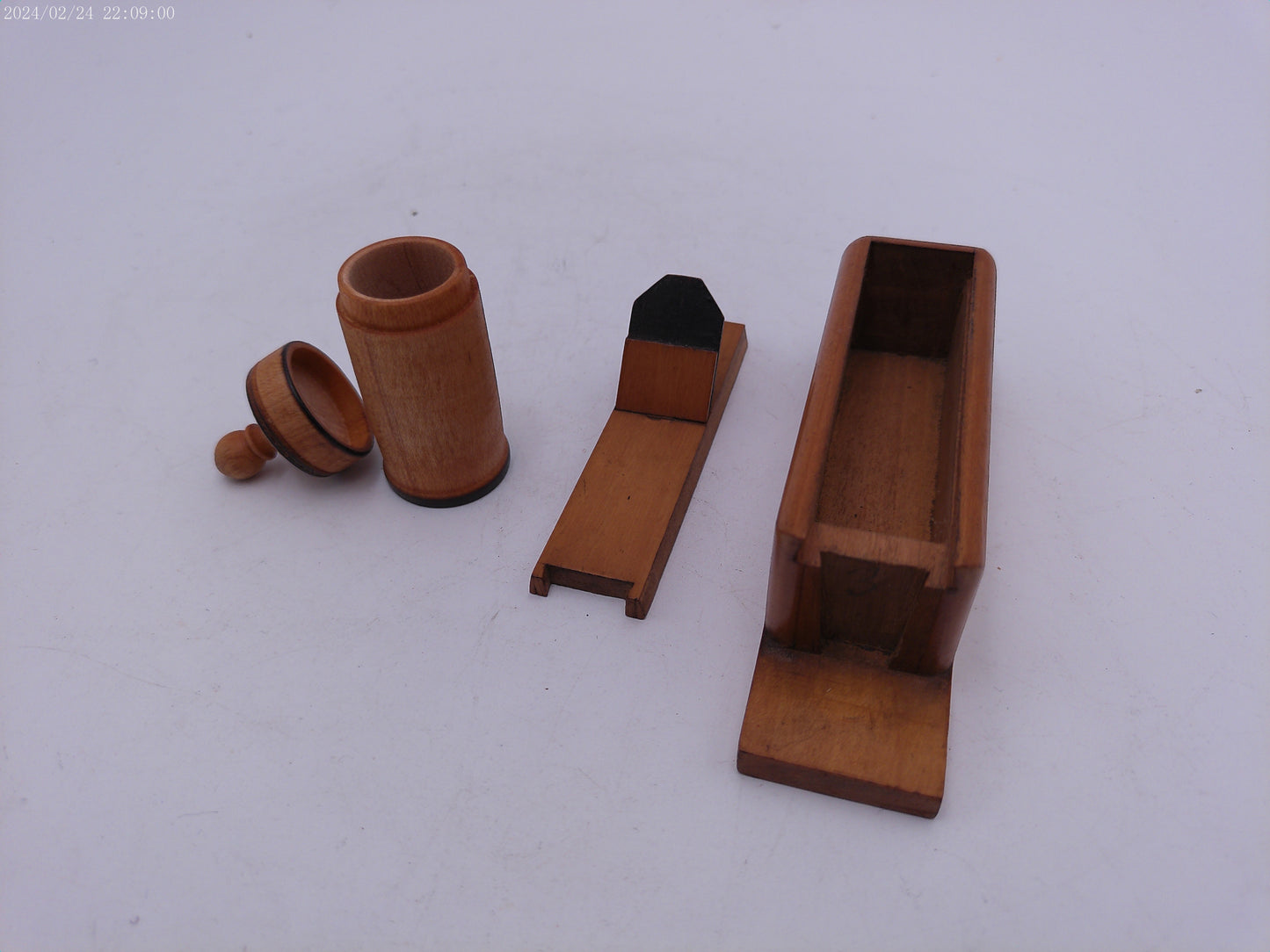 Vintage Planer and Round Wooden Container