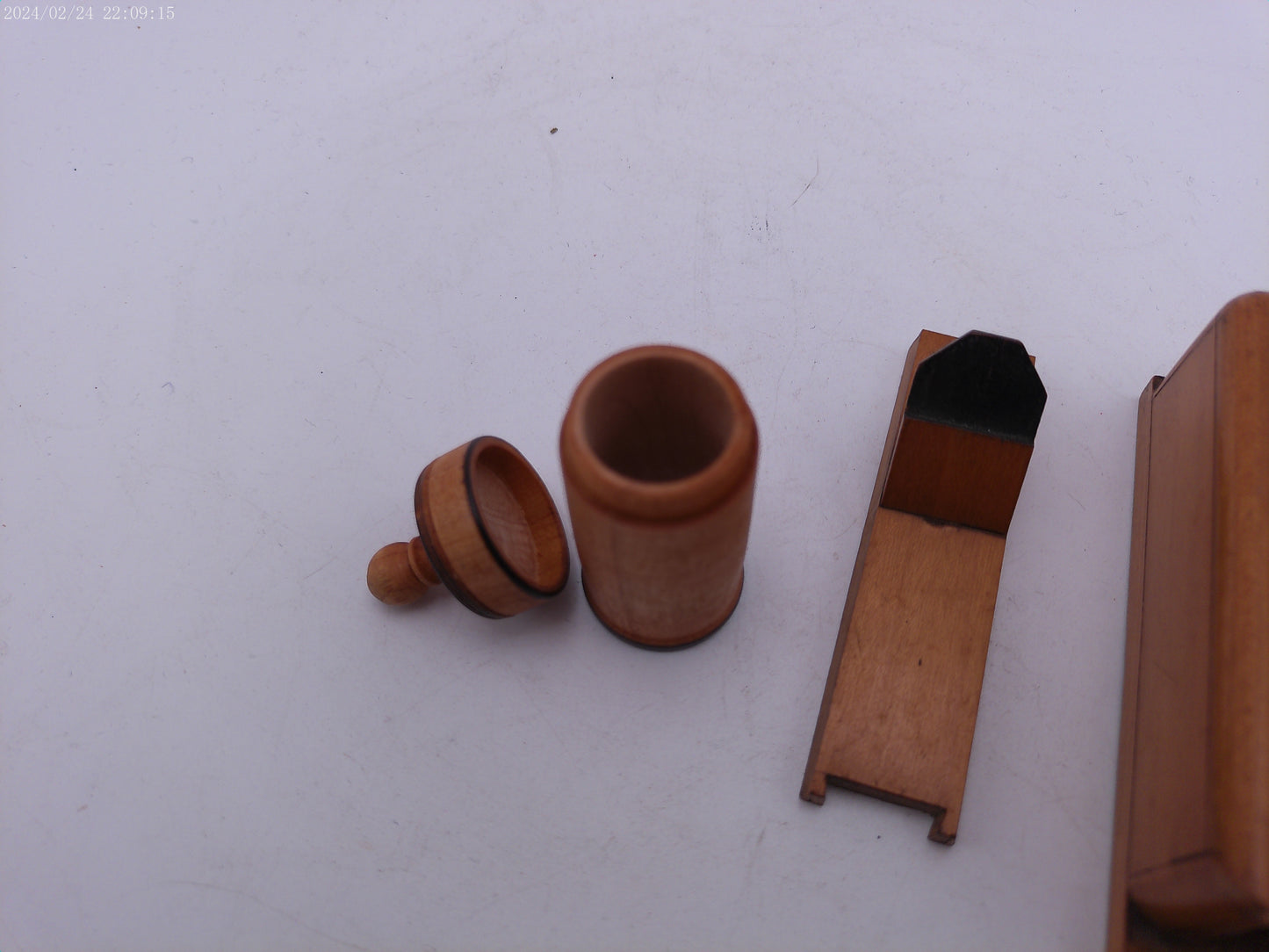 Vintage Planer and Round Wooden Container