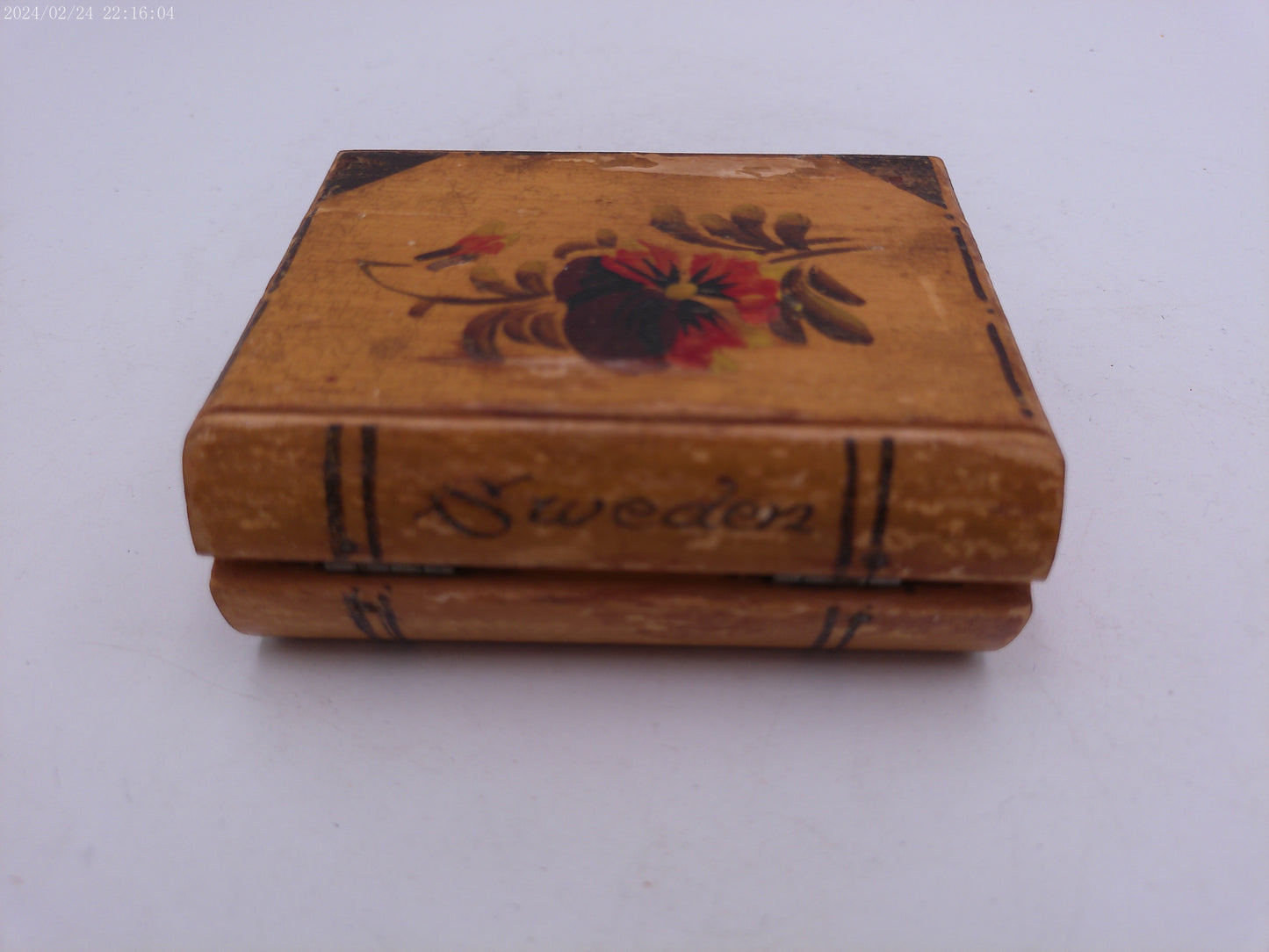 Wooden Box Made in Sweden Vintage
