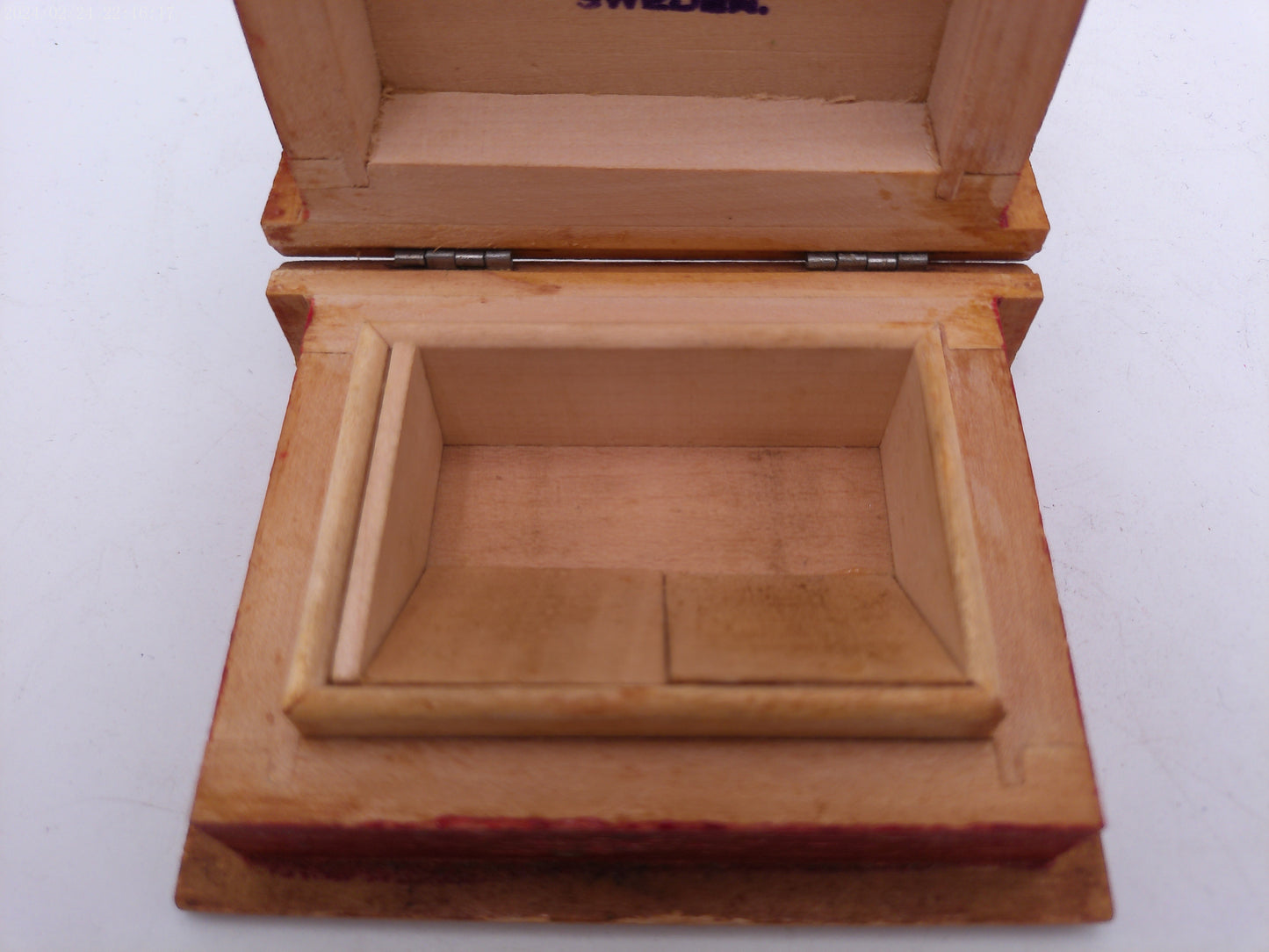 Wooden Box Made in Sweden Vintage