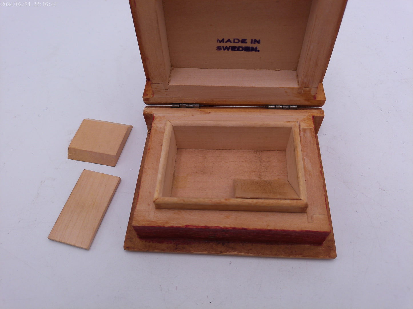 Wooden Box Made in Sweden Vintage