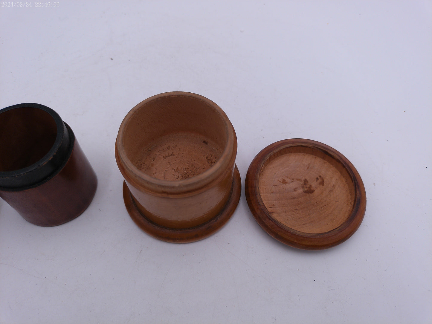 Round Wooden Containers Lot of 2 Vintage