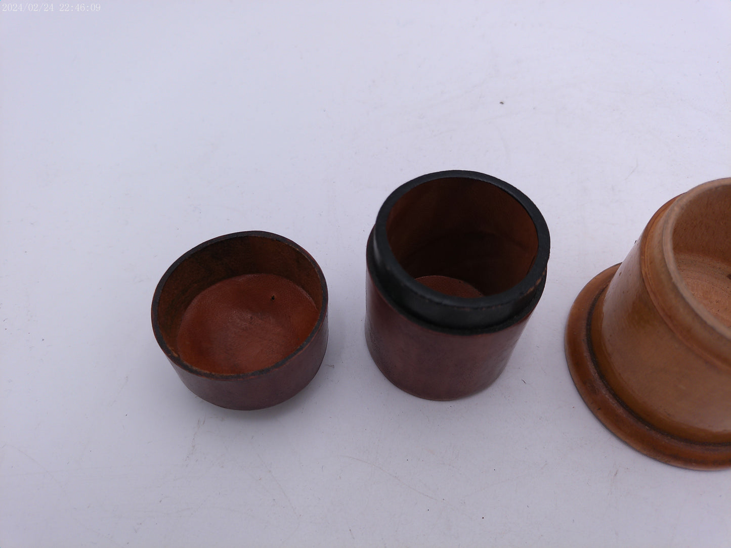Round Wooden Containers Lot of 2 Vintage