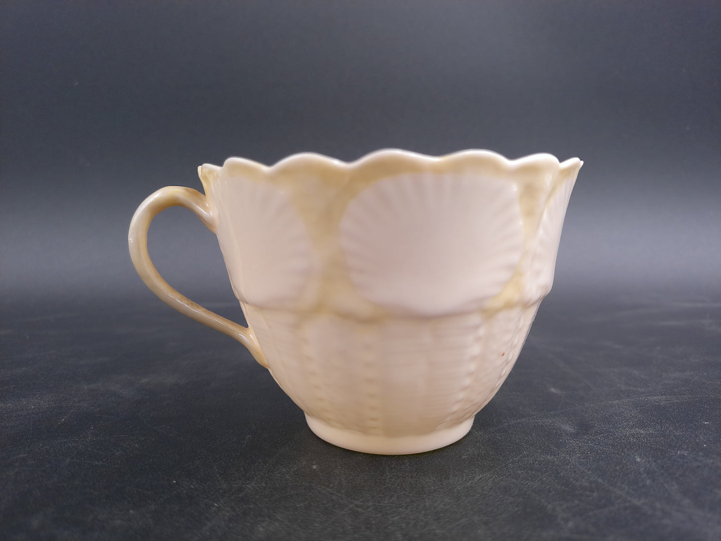 Belleek Limpet Replacement Tea coffee Cup Yellow Luster Ireland