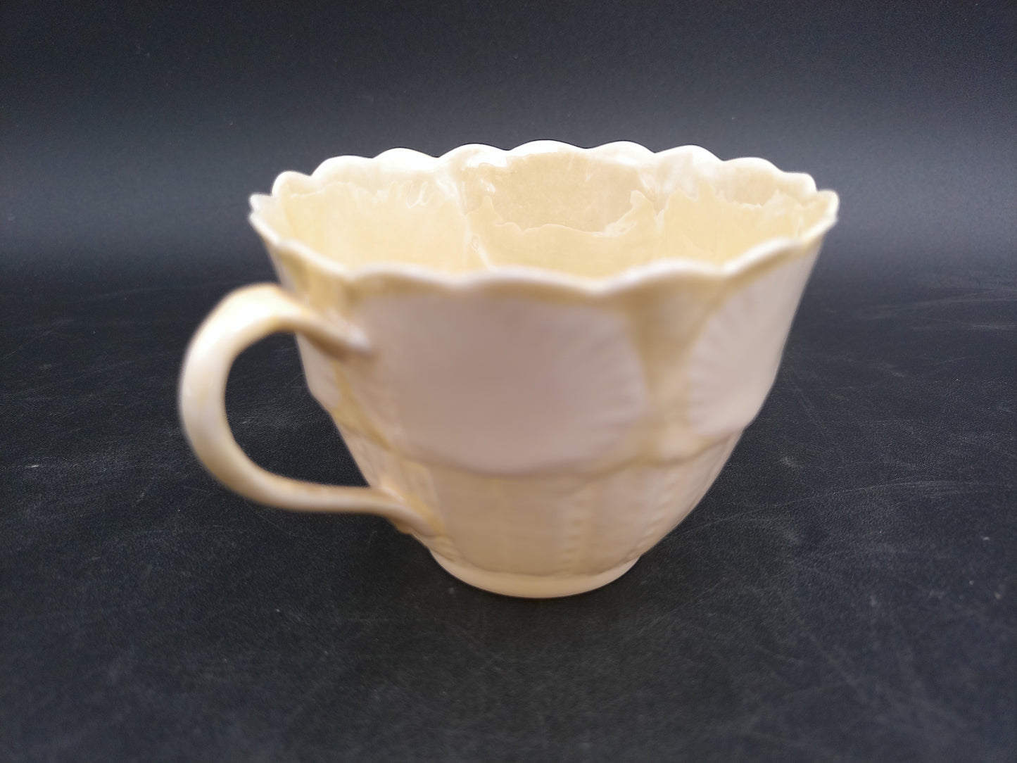 Belleek Limpet Replacement Tea coffee Cup Yellow Luster Ireland