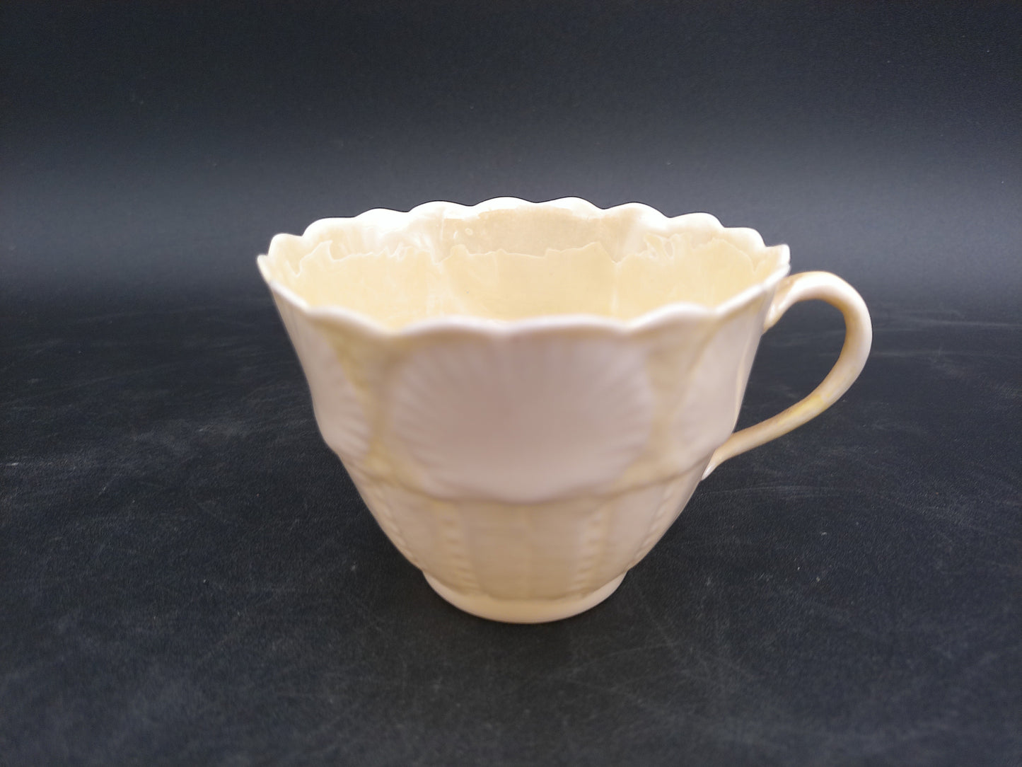 Belleek Limpet Replacement Tea coffee Cup Yellow Luster Ireland