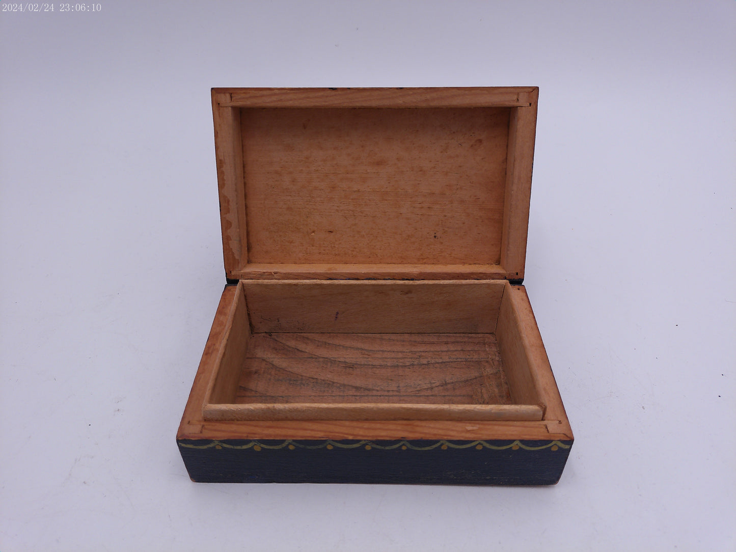 Jewelry Box Mid 19th century  Hand Painted