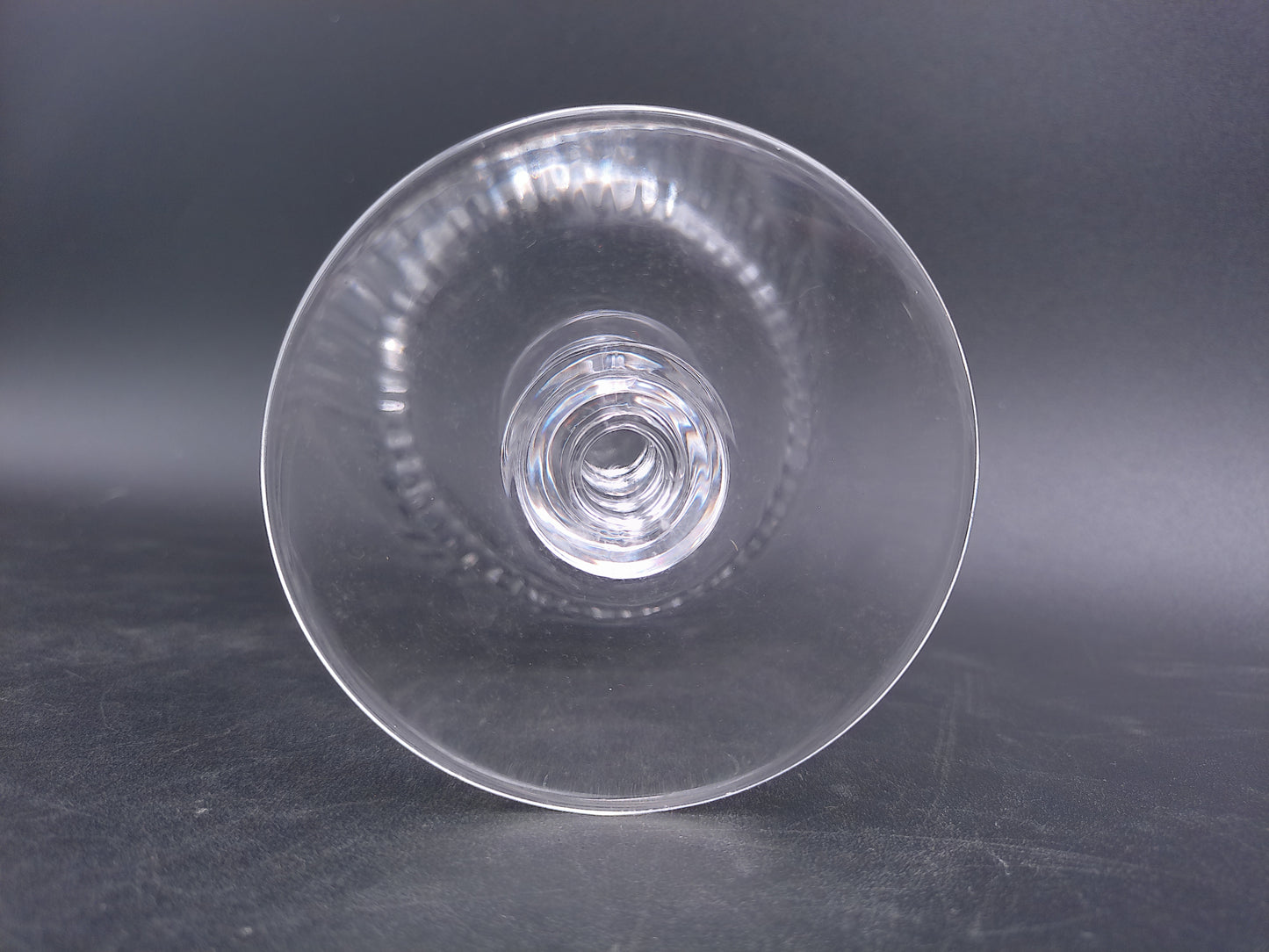 Tiffin Cut Glass Champagne or Sherbet Glasses 1950s with Vertical Design 11 Pieces