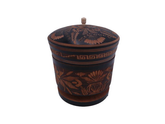 Wooden Decorative Round Container Vintage