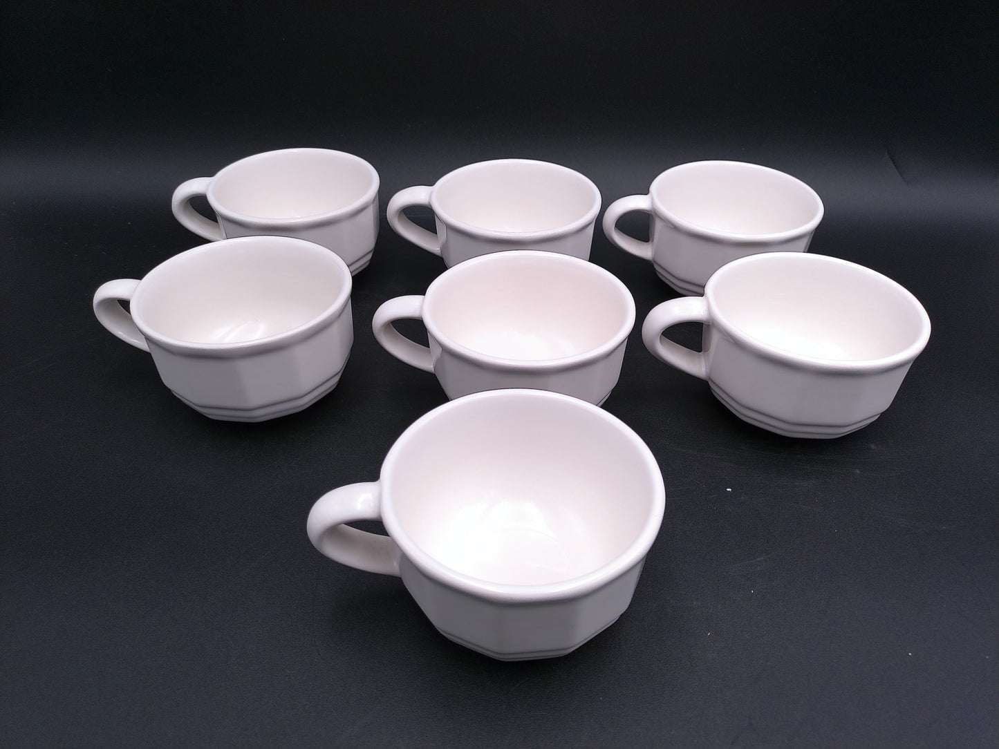 Set of 7 Tea Coffee Cups Pfaltzgraff Heritage White Tea Cup