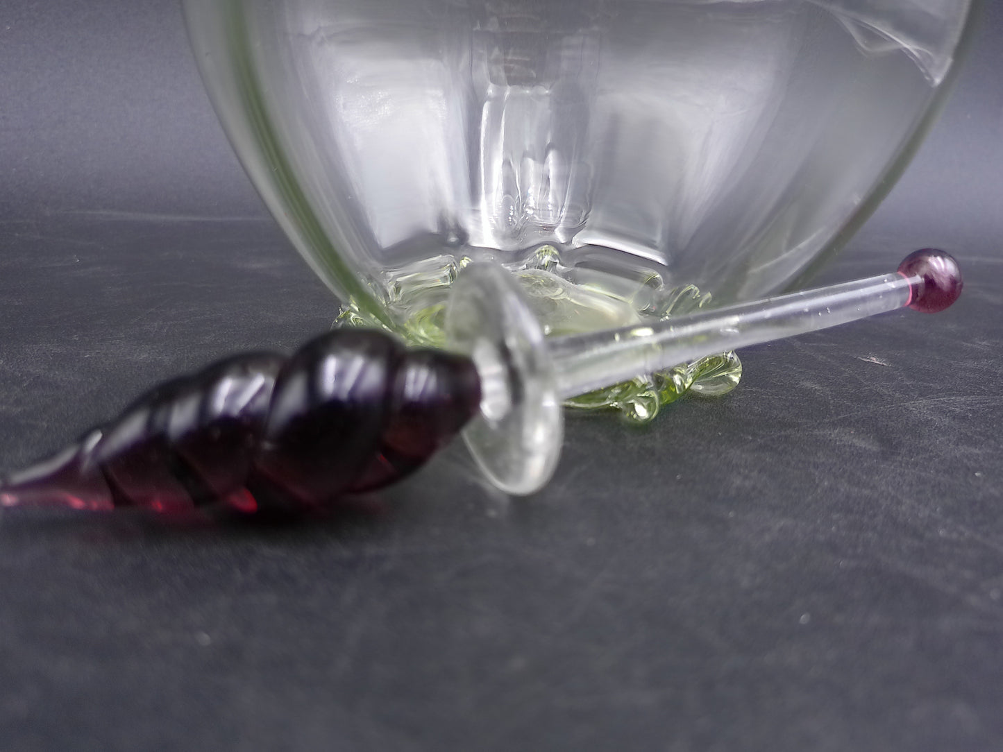 JULISKA Hand Blown Twisted Modern Clear Glass Sculpture Decorative Accent Vase